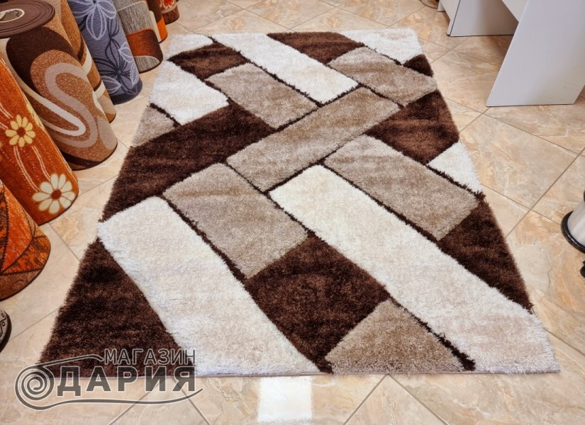 Тъкан килим 3D SHAGGY GRANDE 720 brown n